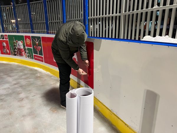 Монтаж пленки в холод Имидж Ресурс