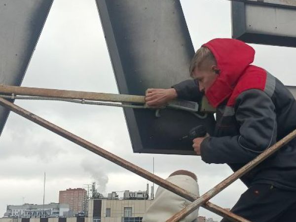 Монтаж крышных конструкций