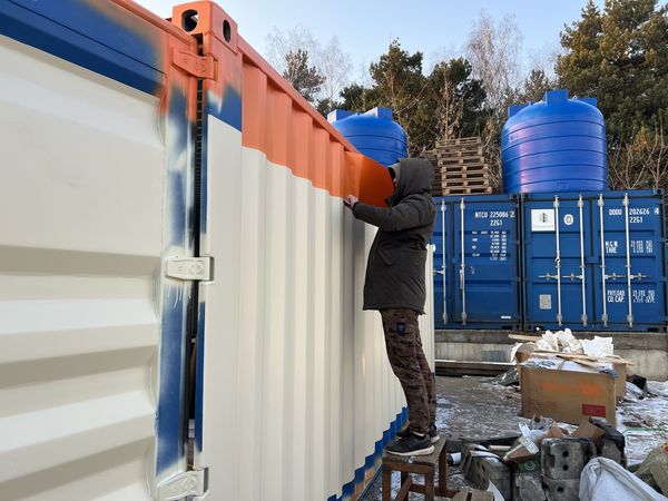 Покраска контейнеров под блок-модули
